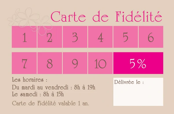 Carte de fidélité Institut de beauté Anelyse à Valence
